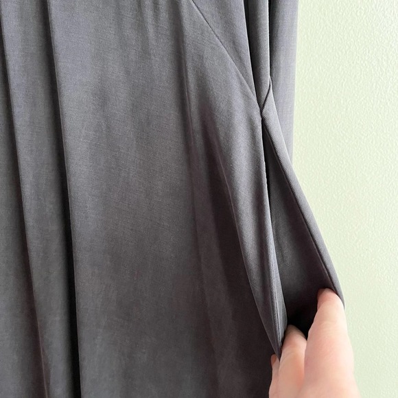 Anthropologie Dolan Left Coast V-Neck Long Sleeve Swing Pocket Dress in Grey, XS - Picture 9 of 13